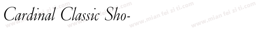 Cardinal Classic Sho字体转换